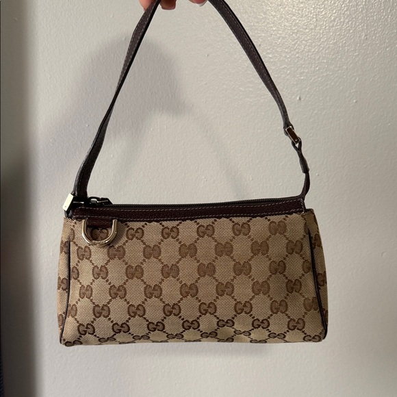Gucci Beige and Brown GG Shoulder Bag